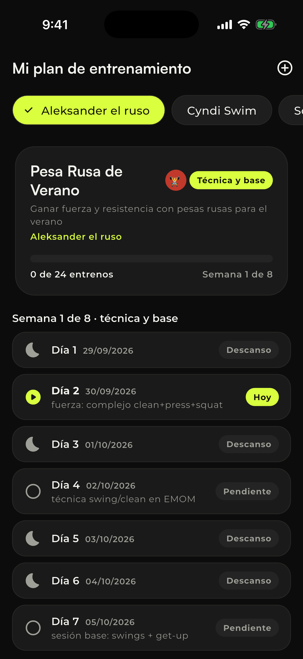 Creación de un plan con un entrenador de IA